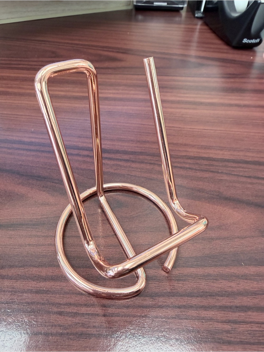 Rose Gold Metal Paper Towel Holder - Modern Countertop Stand